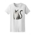 thumbnail image 1 of Cute Gray Cat Watercolor T-Shirt Women -Image by Shutterstock, Female Small, 1 of 2