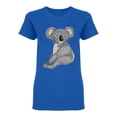 thumbnail image 1 of Cute Gray Koala Bear Design T-Shirt Women -Image by Shutterstock, Female XX-Large, 1 of 2