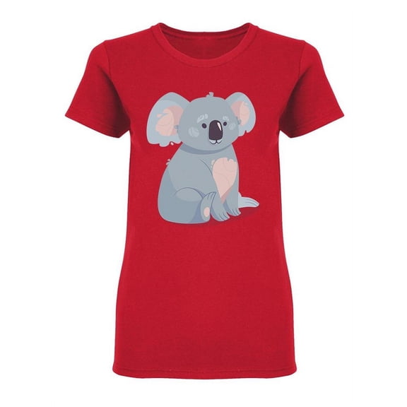 Cute Gray Koala Bear T-Shirt Women -Image by Shutterstock, Female 3X-Large