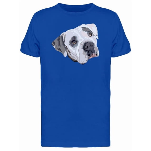 Cute Gray Pitbull Head Tee Men's -Image by Shutterstock