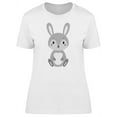 thumbnail image 1 of Cute Gray Rabbit Cartoon T-Shirt Women -Image by Shutterstock, Female Medium, 1 of 2