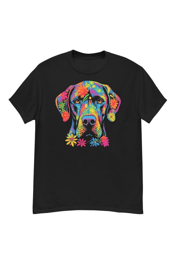 Cute Great Dane Dog Flowers Graphic TShirt Puppy Animal Pet Gift,for unisex up to size 5XL