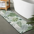 thumbnail image 1 of Cute Green Bathroom Rugs Plant Bath Mat, Non Slip Back Washable Bathroom Rug for Decor, Small Bathroom Tub Rug Leaf Shower Mat Boho Floor Mats Doormat 47x17 inch, 1 of 6