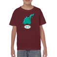 thumbnail image 1 of Cute Green Dino T-Shirt Juniors -Image by Shutterstock,  Medium, 1 of 4