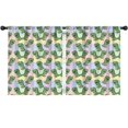 thumbnail image 1 of Cute Green Dinosaurs Gradient Pattern Insulated Teens Curtains Set Of 2, Bedroom Essentials, Toddler Room Decor 52x63in(132x160cm), 1 of 5