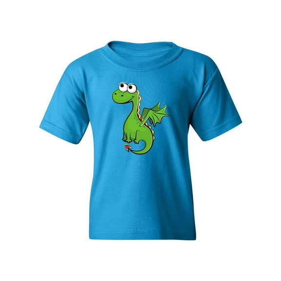 Cute Green Dragon T-Shirt Juniors -Image by Shutterstock,  x-Large