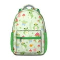 thumbnail image 1 of Cute Green Frog Print Waterproof Backpack - Stylish Lightweight Bookbag for Teens, Durable School Backpack with Breathable Mesh & Nature-Inspired Design, 1 of 5