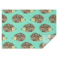 thumbnail image 1 of Cute Green Hedgehog Pattern Rectangle Tablecloth 60"x84",Waterproof Polyester Rectangle Table Cloth, Wipeable Spillproof Polyester Tablecloth for Dining, Camping, Indoor and Outdoor, 1 of 5