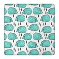 thumbnail image 1 of Cute Green Hedgehog Square Fitted Tablecloth with Elastic Edge,Square Table Cover,Washable Elastic Table Cover for Home Kitchen Party Decor 36"x36", 1 of 6