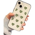 thumbnail image 1 of Cute Green Love Heart Happy Soft Phone Case Compatible with iPhone Case (Clear,iPhone 13 Pro), 1 of 6