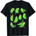 thumbnail image 1 of Cute Green Parrotlet Pattern, Fun Parrotlet owner gift idea T-Shirt, 1 of 5
