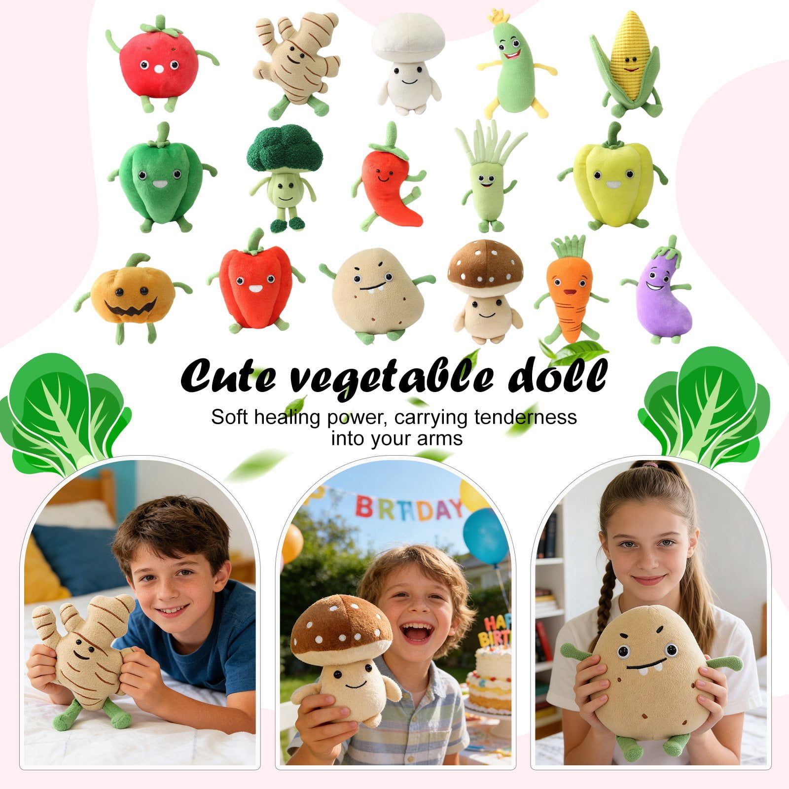 Stuffed Be Cute Green Pepper Stuffed Animal with Soft Plush Fabric and Adorable ...