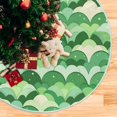 thumbnail image 1 of Cute Green Scale Picture Christmas Tree Skirt Stand Mat Waterproof Floor Protection Mat for Holiday Decoration, 1 of 6