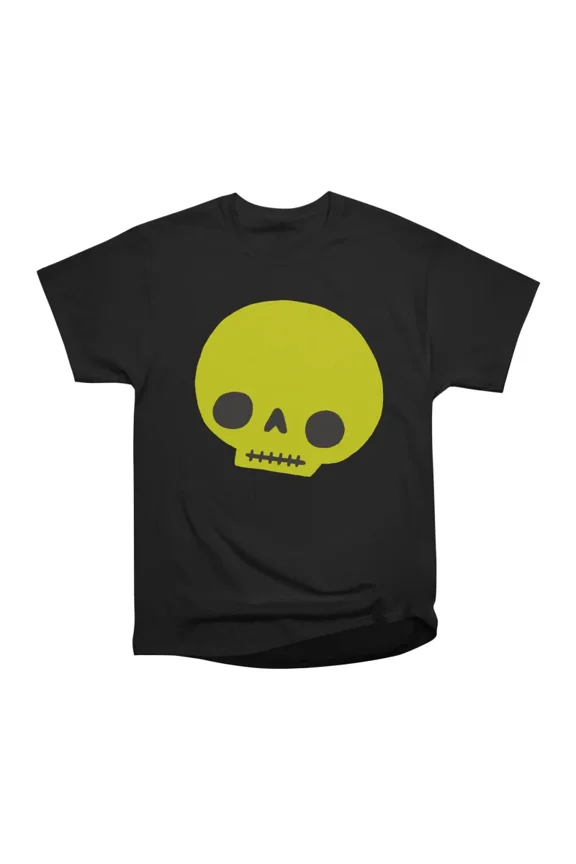 Cute Green Skull T-Shirt Tee Gift For Him Merch For Her Apparel For Friend
