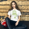 thumbnail image 1 of Cute Green Smiski Cartoon Thumbs-Up T-Shirt | Adorable & Playful Design (White, M), 1 of 1