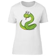 thumbnail image 1 of Cute Green Snake Cartoon T-Shirt Women -Image by Shutterstock, Female XX-Large, 1 of 2