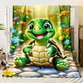 thumbnail image 1 of Cute Green Turtle Soft Warm Blanket Flannel Throw for Sofa Bed Travel Camping Livingroom Office Couch Chair Bed Digital Printing Blanket with Soft Warm Flannel Fabric Gifts Family Friends, 1 of 7