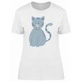 thumbnail image 1 of Cute Grey Happy Kitten Cartoon Tee Women's -Image by Shutterstock, 1 of 2