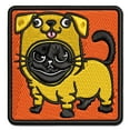 thumbnail image 1 of Cute Grouchy Cat in Dog Costume Halloween Applique Multi-Color Embroidered Iron-On Patch - 2.0 Inch Mini, 1 of 5