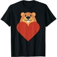 thumbnail image 1 of Cute Groundhog Day Heart Woodchuck Gifts Softstyle Unisex T-Shirt,Black Color,Size YL, 1 of 5
