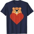 thumbnail image 1 of Cute Groundhog Day Heart Woodchuck Gifts Softstyle Unisex T-Shirt,Navy Color,Size YXL, 1 of 5