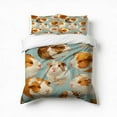 thumbnail image 1 of Cute Guinea Pig Bedding Set 3 Pcs Soft Microfiber Quilt Cover For Bedroom Decor, Comforter Cover With 2 Pillowcase, 1 of 5