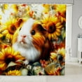 thumbnail image 1 of Cute Guinea Pig Fabric Shower Curtain,Cartoon Animals Shower Curtain for Bathroom,Sunflower Watercolor Flowers Waterproof Shower Curtain,72 Inch Long, 1 of 5