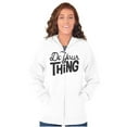thumbnail image 1 of Cute Gym Workout Do Your Thing Saying Womens Plus Size Graphic Zipper Hoodie Brisco Brands 4X, 1 of 5