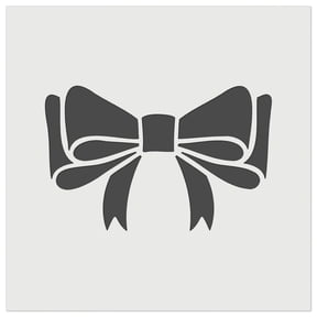 Cute Hair Bow Tie DIY Cookie Wall Craft Stencil - 3.5 Inch