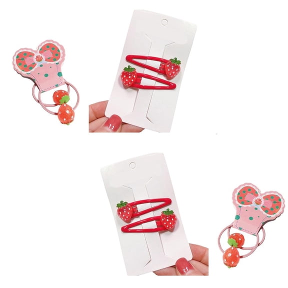 Cute Hair Clip 2000s Girls Strawberry Hair Tie Headdress Adorkable Handmade Women Hair Jewelry Hair Styling Hairpin