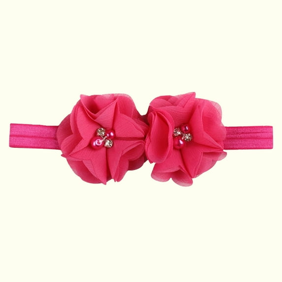 Cute Hairbands for Girls Size 0-3 Toddlers Trendy Stretchy Solid Color Floral Hair Accessories Ribbons Headbands