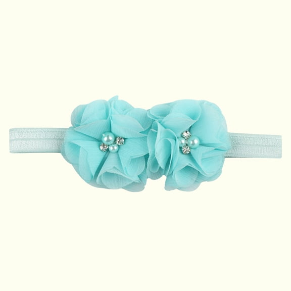 Cute Hairbands for Girls Size 0-3 Toddlers Trendy Stretchy Solid Color Floral Hair Accessories Ribbons Headbands