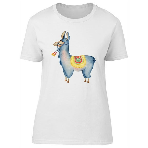 Cute Hairy Lama  T-Shirt Women -Image by Shutterstock, Female Small