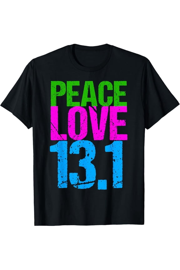 Cute Half Marathon T-Shirt for a Runner men and women can wear, black, white, gifts