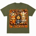 thumbnail image 1 of Cute Halloween Bear Graphic T-Shirt, Pumpkin Costume Teddy Design Tee, Fall Spooky Season Shirt, 1 of 3