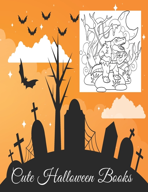 Cute Halloween Books: Funny Halloween Coloring Book (Paperback)
