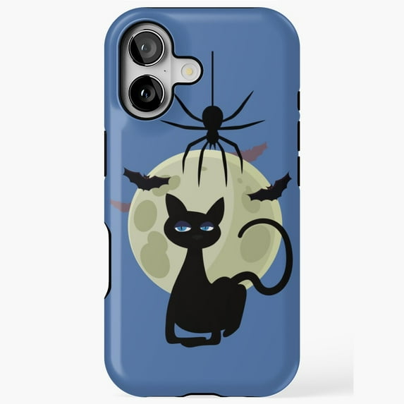 Cute Halloween Cat Adorable Art Compatible Phone Case for iPhone 11–17 Pro Max