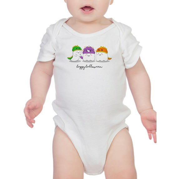 Cute Halloween Dino Ghosts Bodysuit Infant -Image by Shutterstock, 12 Months