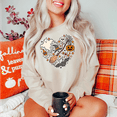 thumbnail image 1 of Cute Halloween Doodle Heart Sweatshirt – Fall Pullover for Women - Spooky Season Gift, 1 of 4