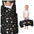 thumbnail image 1 of Cute Halloween Elements Pattern Toddler Nap Mats for Kids Preschool,51"x22" Sleeping Mat Bag or Kids,Toddler Sleeping Bag,Toddler Nap Mat or Daycare, 1 of 6