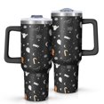 thumbnail image 1 of Cute Halloween Elements Pattern Tumbler with Handle and Lid,40oz Double Wall Vacuum Insulated Tumbler,Cups Gift for Women and Men, 1 of 7