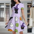 thumbnail image 1 of Cute Halloween Friends Women's Classic Swing Skater Dress Casual Work Party Cocktail Dresses, 1 of 6