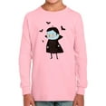 thumbnail image 1 of Cute Halloween Funny Vampire Long Sleeve Toddler -Image by Shutterstock,  3 Toddler, 1 of 4