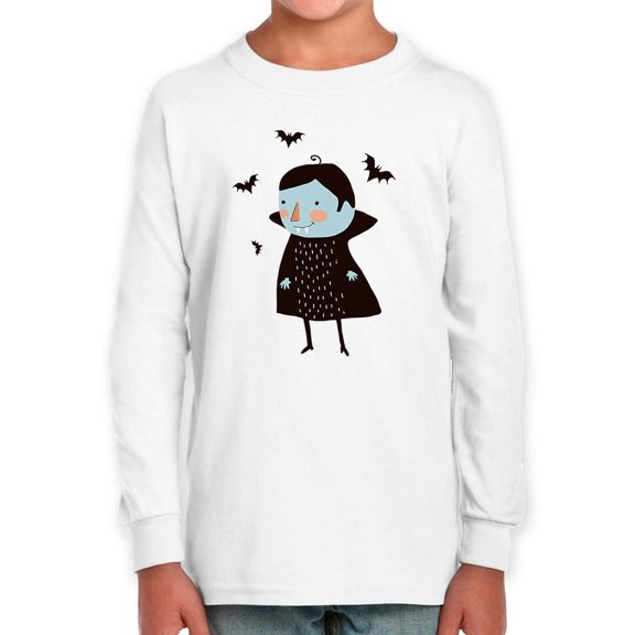 Cute Halloween Funny Vampire Long Sleeve Toddler -Image by Shutterstock, 4 Toddler