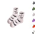 thumbnail image 1 of Cute Halloween Fuzzy Crew Socks for Women Soft Warm Casual Costume Accessories Socks for Fall Home Wear,One Size,Khaki, 1 of 6
