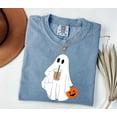 thumbnail image 1 of Cute Halloween Ghost Coffee Shirt – Spooky Season Iced Coffee Tee for Women, 1 of 8
