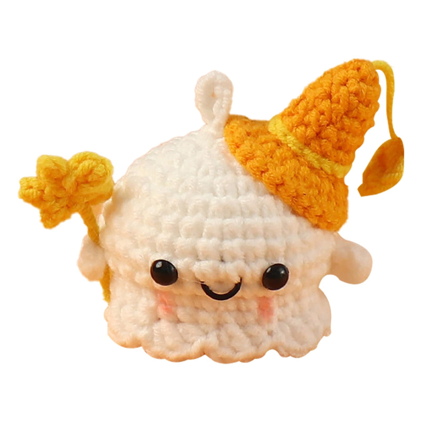 Cute Halloween Ghost Crochet Keychain, Handmade Knitted White Ghost Bag ...