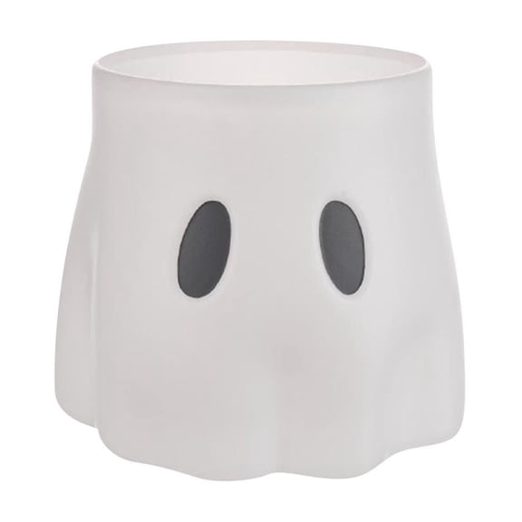 Cute Halloween Ghost Flower Pot Home Decoratinos, 4.7" Spooky Ceramic Halloween White Ghost Planter Vase, Whimsical Succulent Pot Container for Fall Floral Arrangement, Tabletop Holiday Home Decor