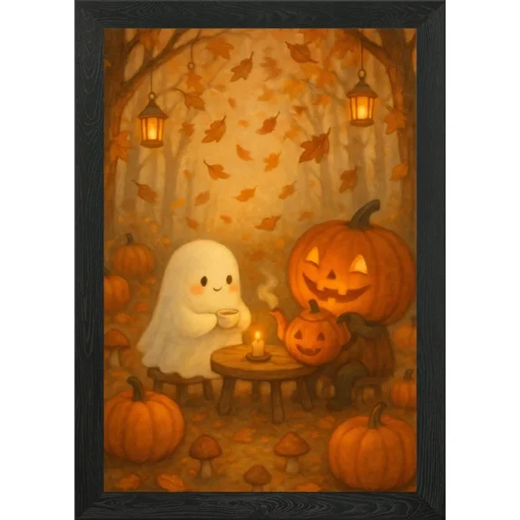Fun Ghost Poster Cute Halloween Ghost Graphic Design Display Poster - Walmart.com