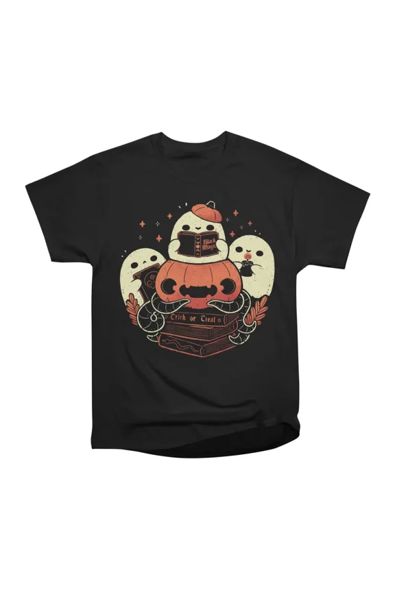 Cute Halloween Ghosts Book Club T-Shirt Tee Gift For Him Merch For Her Apparel For Friend